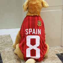 Load image into Gallery viewer, Summer pet Vest Ventilate Dog Clothes Basketball Football National Team Shirt Pets jacket For Puppy Medium large Dogs boy girl