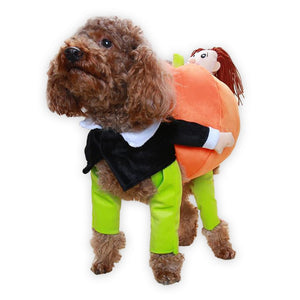 Funny Pet Costume Pumpkin Cosplay Suit For Cats Halloween Christmas Clothes For Dogs Party Dressing Up Dog Clothing Cat Apparel