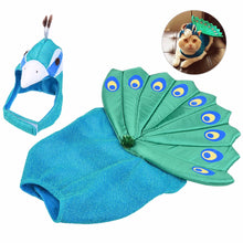 Load image into Gallery viewer, Pet Clothes Halloween Costume Peacock Style Jacket Comfortable Pet Coat Adorable Pet Costume with Head Shape Hats Pet Products
