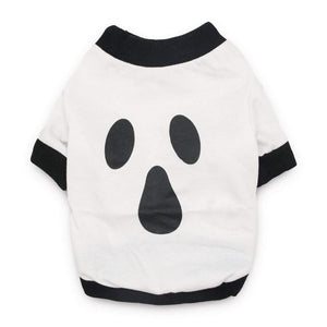 NACOCO Dog Halloween Ghost Shirt Pet Clothes Funny T-Shirt for Small Dogs