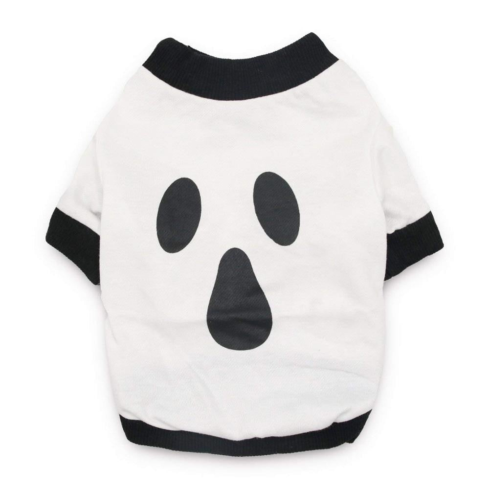NACOCO Dog Halloween Ghost Shirt Pet Clothes Funny T-Shirt for Small Dogs