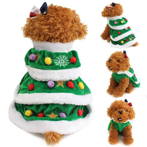 XS/S/M/L/XL/XXL/XXXL Christmas Festival Tree Pet Dog Cat Coat Puppy Warm Christmas Tree Dogs Clothes  Apparel