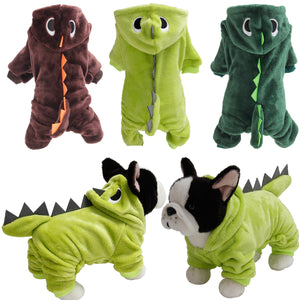 Jumpsuits For Dogs Funny Dinosaur Dog Clothes Halloween Christmas Costume Winter Jumpsuits For Small Medium Large Size Pets D40