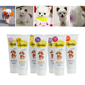 80g Mascots Pet Dyeing Agent Pet Dog Cat Animals Hair Coloring Dyestuffs Dyeing Pigment Agent Pet Cat Dog Supplies Hair Dyeing