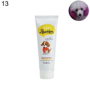 80g Mascots Pet Dyeing Agent Pet Dog Cat Animals Hair Coloring Dyestuffs Dyeing Pigment Agent Pet Cat Dog Supplies Hair Dyeing