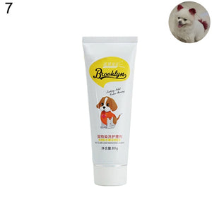 80g Mascots Pet Dyeing Agent Pet Dog Cat Animals Hair Coloring Dyestuffs Dyeing Pigment Agent Pet Cat Dog Supplies Hair Dyeing