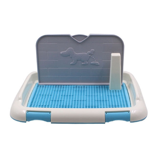 Mesh Pet Dog Toilet Mat with Simulation Wall Portable Pet Potty Tray Accessories Durable Dog Pee Training Toilet Pads Indoor