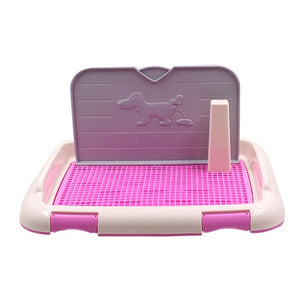 Mesh Pet Dog Toilet Mat with Simulation Wall Portable Pet Potty Tray Accessories Durable Dog Pee Training Toilet Pads Indoor