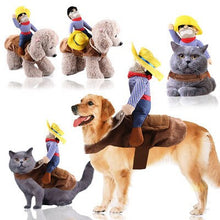 Load image into Gallery viewer, Christmas Dog clothes одежда для соб Halloween Cowboy rider Costumes cats suit pet supplies costumes For little Puppy medium Dog
