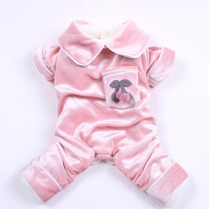 Pet Dog Warm Coat Jacket Velvet Soft Cat Puppy Hoodie Winter Clothes Pet Dog Pajamas 2 colour