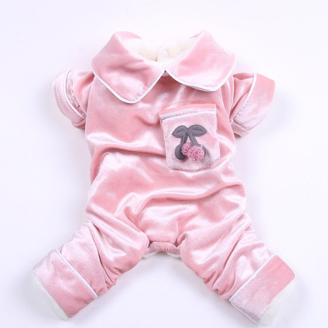 Pet Dog Warm Coat Jacket Velvet Soft Cat Puppy Hoodie Winter Clothes Pet Dog Pajamas 2 colour