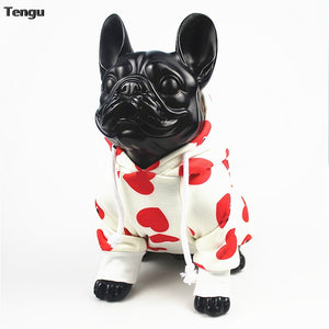Autumn and winter tide brand unique love print pet hoodie clothes dog cat plus velvet suit to spend a warm Christmas happy