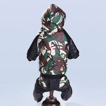 Load image into Gallery viewer, Warm Pet Dog Jumpsuit Hoodie Waterproof Overall Coat Camouflage Clothes For French Bulldog Fleece Puppy Jacket
