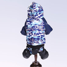 Load image into Gallery viewer, Warm Pet Dog Jumpsuit Hoodie Waterproof Overall Coat Camouflage Clothes For French Bulldog Fleece Puppy Jacket
