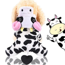 Load image into Gallery viewer, Winter Cat clothes for Small dog Cats Costumes For Puppy Clothes Funny dog Hoodie outfit Cosplay COW
