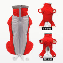 Load image into Gallery viewer, Winter Overalls for Dogs Warm Waterproof Pet Jumpsuit Trousers Male/ Female Dog Reflective Small Dog Clothes Puppy Down Jacket
