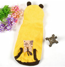Load image into Gallery viewer, Cute NEW Autumn Pet Cat Clothes Soft two-sided Coral Fleece Cat Hoodies Dog Cat Clothes for Small Cat Pet Puppy
