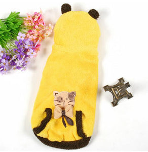 Cute NEW Autumn Pet Cat Clothes Soft two-sided Coral Fleece Cat Hoodies Dog Cat Clothes for Small Cat Pet Puppy