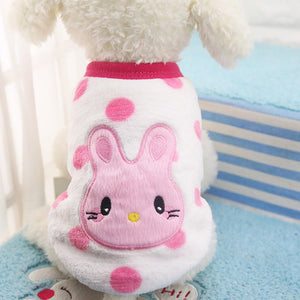 Winter Warm Cartoon Pet Clothes for Small Dogs Cats Soft Fleece Cat Dog Coat Jacket Puppy Clothing Outfits Chihuahua Pet Clothes
