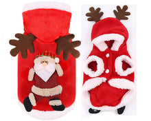 Load image into Gallery viewer, dog christmas clothes Small Dogs Santa Costume for Pug Chihuahua Yorkshire Pet Cat Clothing Jacket Coat Pets Costume
