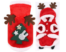 Load image into Gallery viewer, dog christmas clothes Small Dogs Santa Costume for Pug Chihuahua Yorkshire Pet Cat Clothing Jacket Coat Pets Costume

