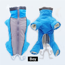 Load image into Gallery viewer, Winter Overalls for Dogs Warm Waterproof Pet Jumpsuit Trousers Male/ Female Dog Reflective Small Dog Clothes Puppy Down Jacket
