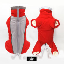 Load image into Gallery viewer, Winter Overalls for Dogs Warm Waterproof Pet Jumpsuit Trousers Male/ Female Dog Reflective Small Dog Clothes Puppy Down Jacket
