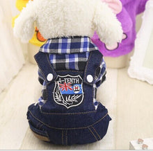 Load image into Gallery viewer, Pet Cowboy Bib Dog Dog Plaid Shirt Summer Style Dog Clothes Top Short Sleeve Casual Vest Kitten Puppy Clothes Supplies
