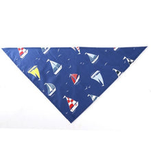 Load image into Gallery viewer, Dog Bandanas Large Pet Scarf Pet Bandana For Dog Cotton Cute Blue Stripes Washable Bow Tie Cat Dog Scarf Small Dog Accessories

