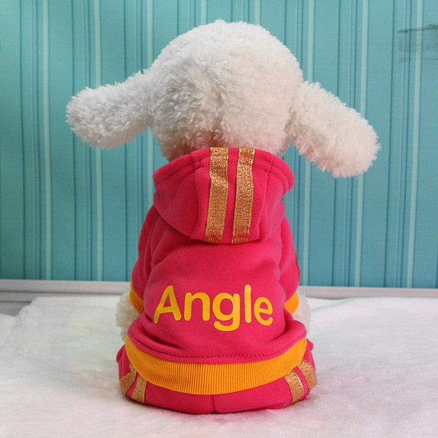 PUOUPUOU Warm Dog Clothes Winter Hoodies Sweatshirt Pet Clothes Cartoon Dog Clothing For Small Medium Dogs Coat Ropa Para Perros
