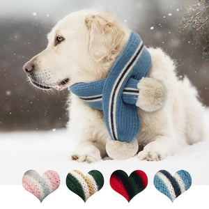 Winter Dog Pet Scarf Warm Woolen Neck Scarf Dog Accessories Scarves for Small Medium Large Dogs Puppy Dogs Collars Pet Products