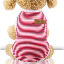 Load image into Gallery viewer, Summer Cat Clothes Cotton Striped Vest Pet Cats T Shirt Clothing For Cat Outfit Shirt Pet Clothes Cute Kitten Puppy Costume 25S2
