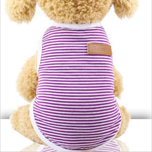 Load image into Gallery viewer, Summer Cat Clothes Cotton Striped Vest Pet Cats T Shirt Clothing For Cat Outfit Shirt Pet Clothes Cute Kitten Puppy Costume 25S2
