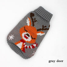 Load image into Gallery viewer, Fashion Pattern Clothes for Cats Cute Reindeer Sweater for Sphynx Cat Winter Warm Costume for Kedi Knitted Sweatshirt Mascotas
