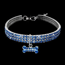 Load image into Gallery viewer, 1PCS 3 Rows of Rhinestone Stretch Line Pet Necklaces Dog Cat Necklaces Crystal Collars Dog Accessories Pet Supplies
