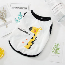 Load image into Gallery viewer, Pet Cat Vest Summer Thin Breathable Cartoon Cotton Clothes Small Teddy Bear Dog clothes Summer Pet Cat Clothes
