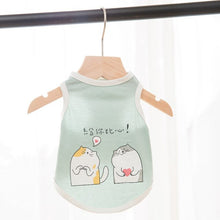Load image into Gallery viewer, Pet Cat Vest Summer Thin Breathable Cartoon Cotton Clothes Small Teddy Bear Dog clothes Summer Pet Cat Clothes
