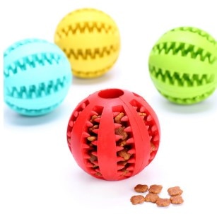 5cm Pet Dog Accessories Toys Extra-tough Rubber Ball Toy Funny Interactive Elasticity Dog Chew Toys For Dog Tooth Cleaning Ball