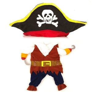 New Arrival Funny Pet Clothes Cosplay Pirate Dog Cat Halloween Party Cute Costume Clothing Comfort For Small Medium Dog