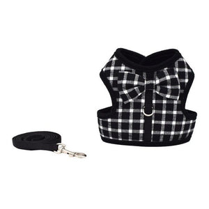 Plaids Bowtie Breathable Chest Strap Pet Products Stripe Dog Vest Bow Tie Dog Coat Harness Clothes for Dogs