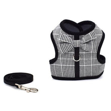 Load image into Gallery viewer, Plaids Bowtie Breathable Chest Strap Pet Products Stripe Dog Vest Bow Tie Dog Coat Harness Clothes for Dogs
