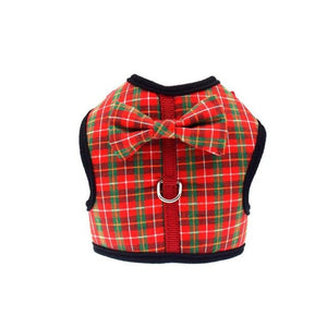 Plaids Bowtie Breathable Chest Strap Pet Products Stripe Dog Vest Bow Tie Dog Coat Harness Clothes for Dogs