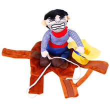 Load image into Gallery viewer, Funny Dog Cat Costume Soft Cotton Cowboy Horse Riding Kitten Puppy Halloween Christmas Party Clothes Pet Supplies

