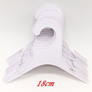 10PCS/Set Plastic Tough Pet Dog Puppy Cat Clothes Clothing Rack Hanger 18cm/25cm White&Red Length Pet Puppy Product Accessorie