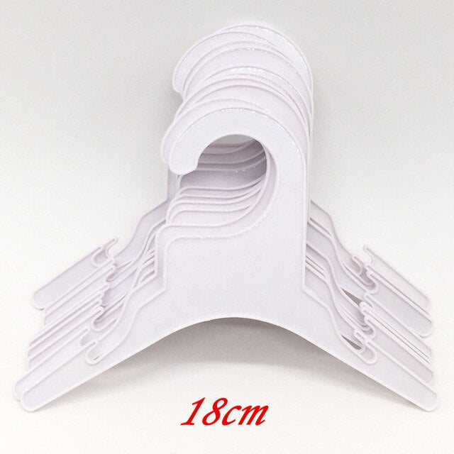 10PCS/Set Plastic Tough Pet Dog Puppy Cat Clothes Clothing Rack Hanger 18cm/25cm White&Red Length Pet Puppy Product Accessorie