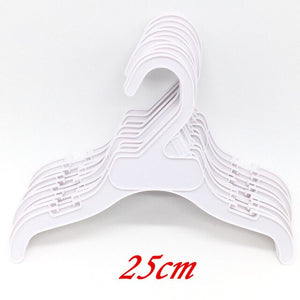 10PCS/Set Plastic Tough Pet Dog Puppy Cat Clothes Clothing Rack Hanger 18cm/25cm White&Red Length Pet Puppy Product Accessorie