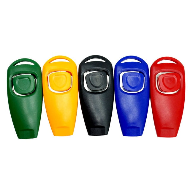 Dog Training Accessories Whistle Clicker Pet Cat Training Clicker with Whistle 5 Color Pack Pet Training Product Dog  Repeller