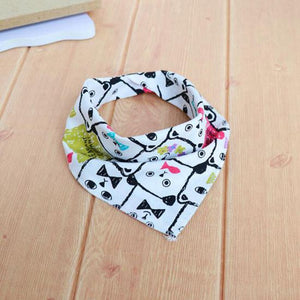 Dog Bandana Large Pet Scarf Cotton Plaid Washable Dog Bib Large Dog Accessories Banana Elk Pink flower Personality Bow Tie