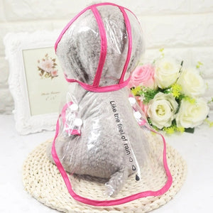 Waterproof Dog Puppy Raincoat Transparent Rain Coat Pets Raincoats For Small Dogs Pet Clothes Chihuahua Corgi Teddy Yorkie GGC21