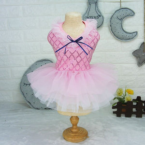 Luxury Princess Wedding Dog Dresses for Small Dogs Sequin Shirt Summer Tutu Dress Dog Clothes for Chihuahua Girl Puppy Apparel